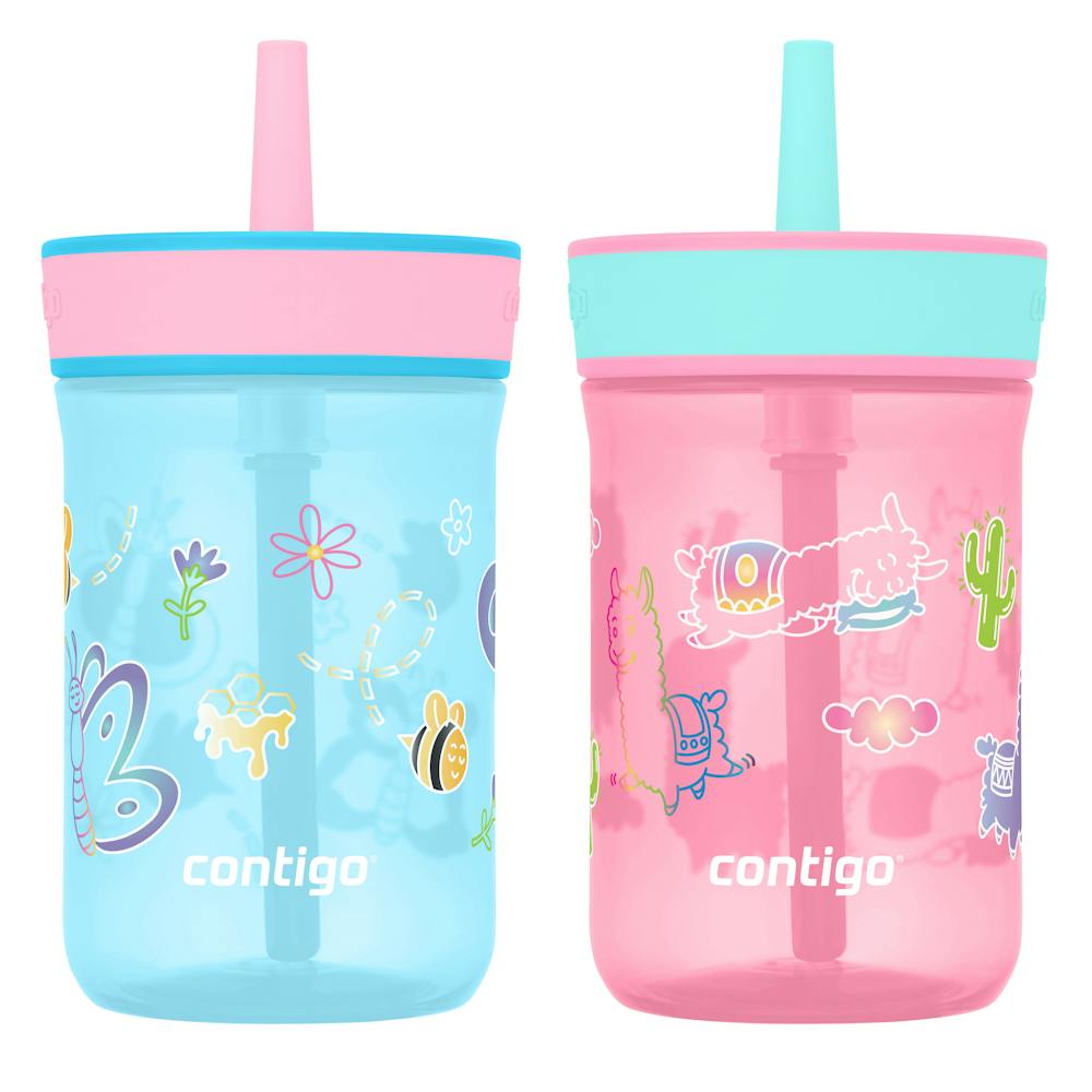 Contigo® Kids’ Leighton Straw Tumbler with Spill-Proof Leak-Proof Lid, 14oz ※